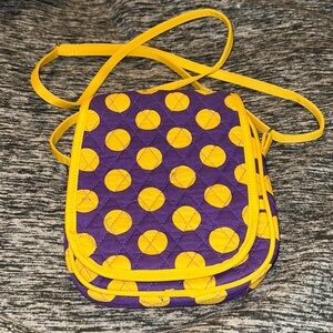 Belvah Small Messenger Bag Purple Gold